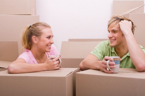 Prepared boxes and furniture for a local removals job in Enfield