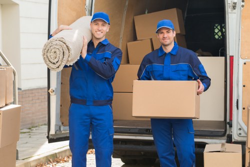 Residential move support in an Enfield street