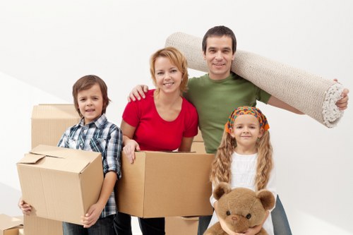 Careful furniture handling during a local home move in Enfield