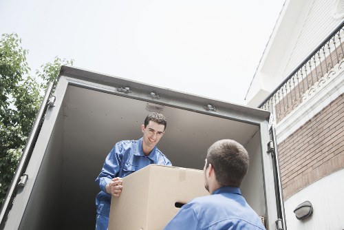 Securely loaded removals vehicle with items protected for transport