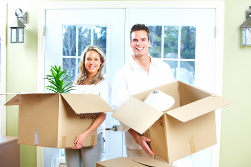 Preparing desks and files for an office relocation in Enfield