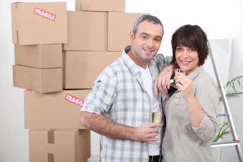 Local removals team planning a move in Enfield residential street